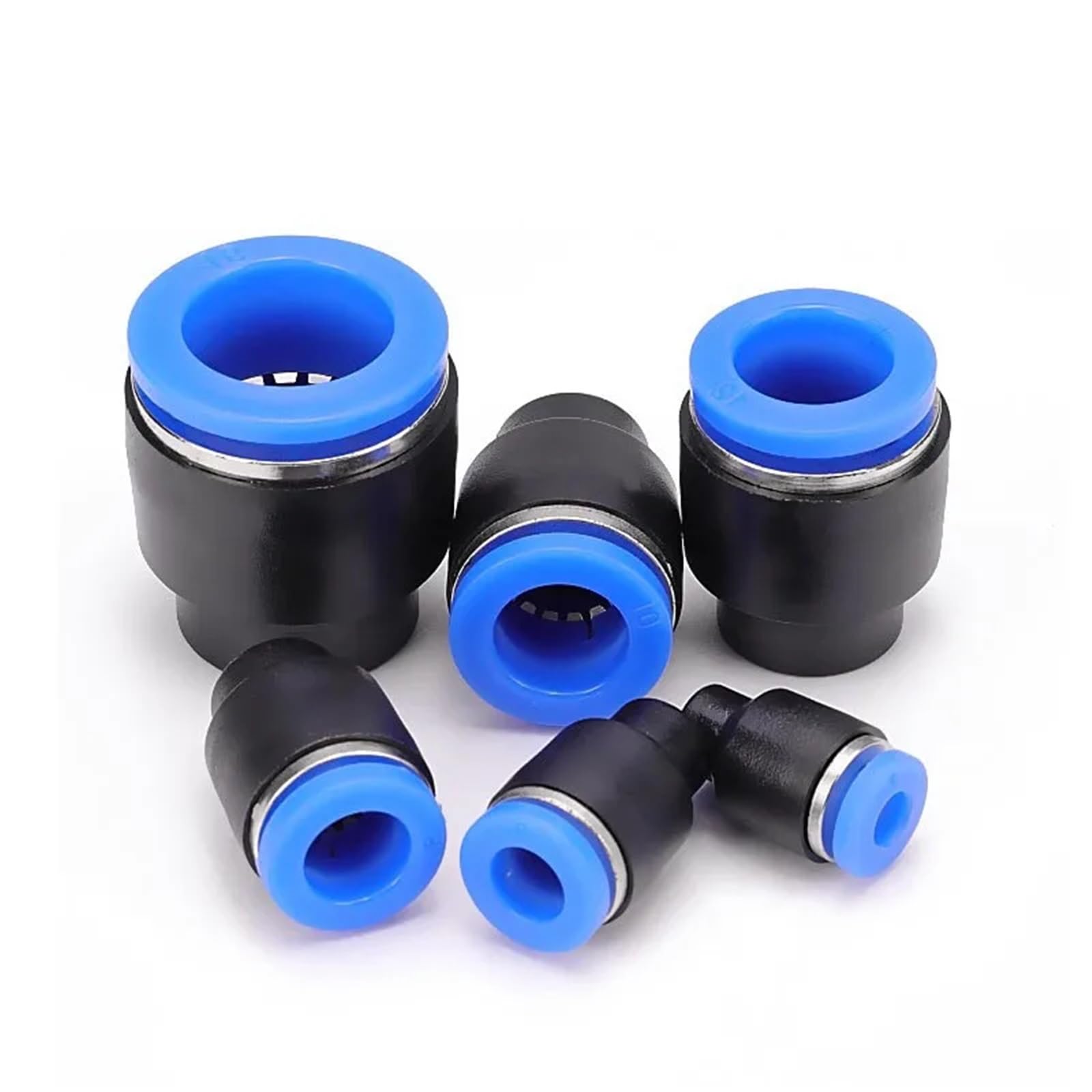 20/50 piezas de 4 mm/6 mm/8 mm/10 mm/12 mm, accesorios de enchufe neumático de nailon rápido, tubo de manguera, ajuste a presión, conector de sellado a prueba de polvo, línea de aire (PP-12,100 piezas