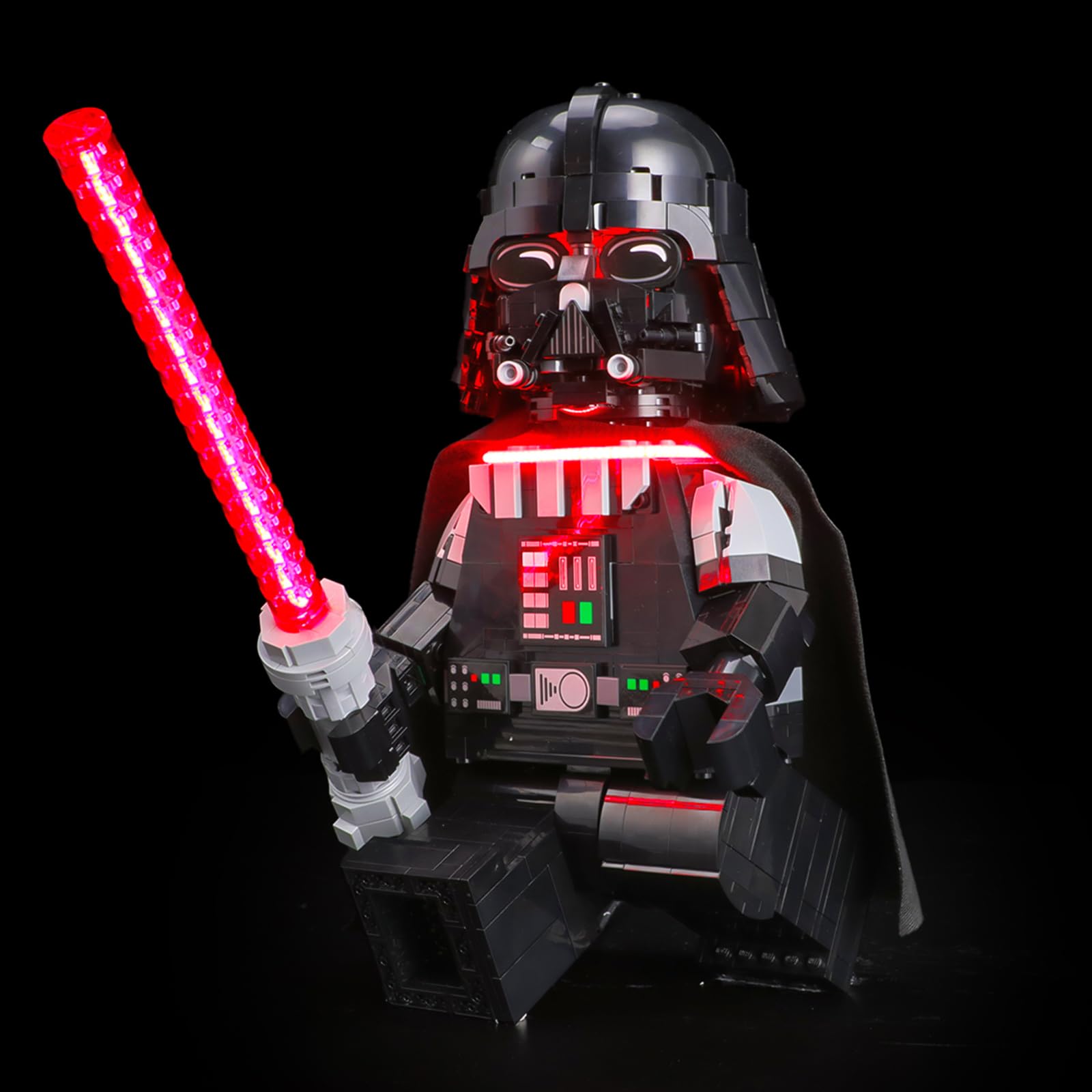 YEABRICKS Światło LED do Lego 75461 Star Wars Up-Scaled Darth Vader Minifigurka model klocków - prezent dla kolekcjonerów i hobbystów (zestaw nie jest dołączony)