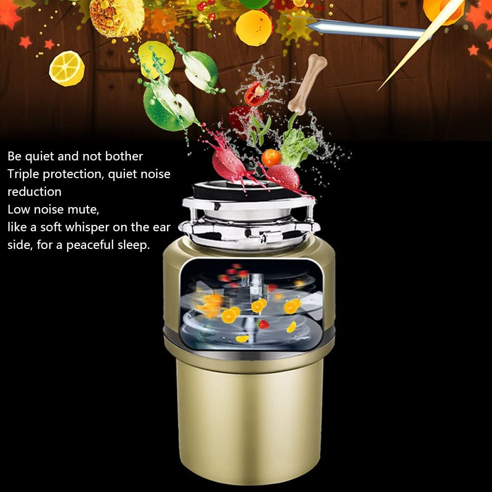 Triturador De Basura Residuos De Alimentos Domésticos 3 Niveles De Molienda Procesador De Desechos Cocina Para Hogar Eliminación De Basura Del Fregadero Alimentación Continua 1200ML (Size : 560W)