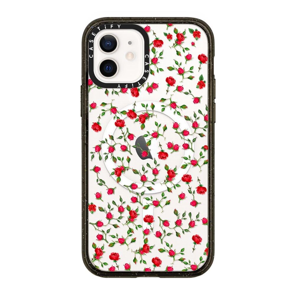 CASETiFY Impact Magsafe - Custodia protettiva per iPhone 12, 4 test di caduta di qualità militare/2,5 m, protezione anticaduta, colore: Nero trasparente