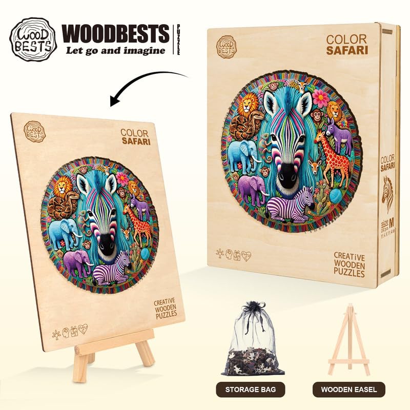 Jigfoxy Puzzle in legno per adulti, safari selvaggi Symphony puzzle in legno per adulti