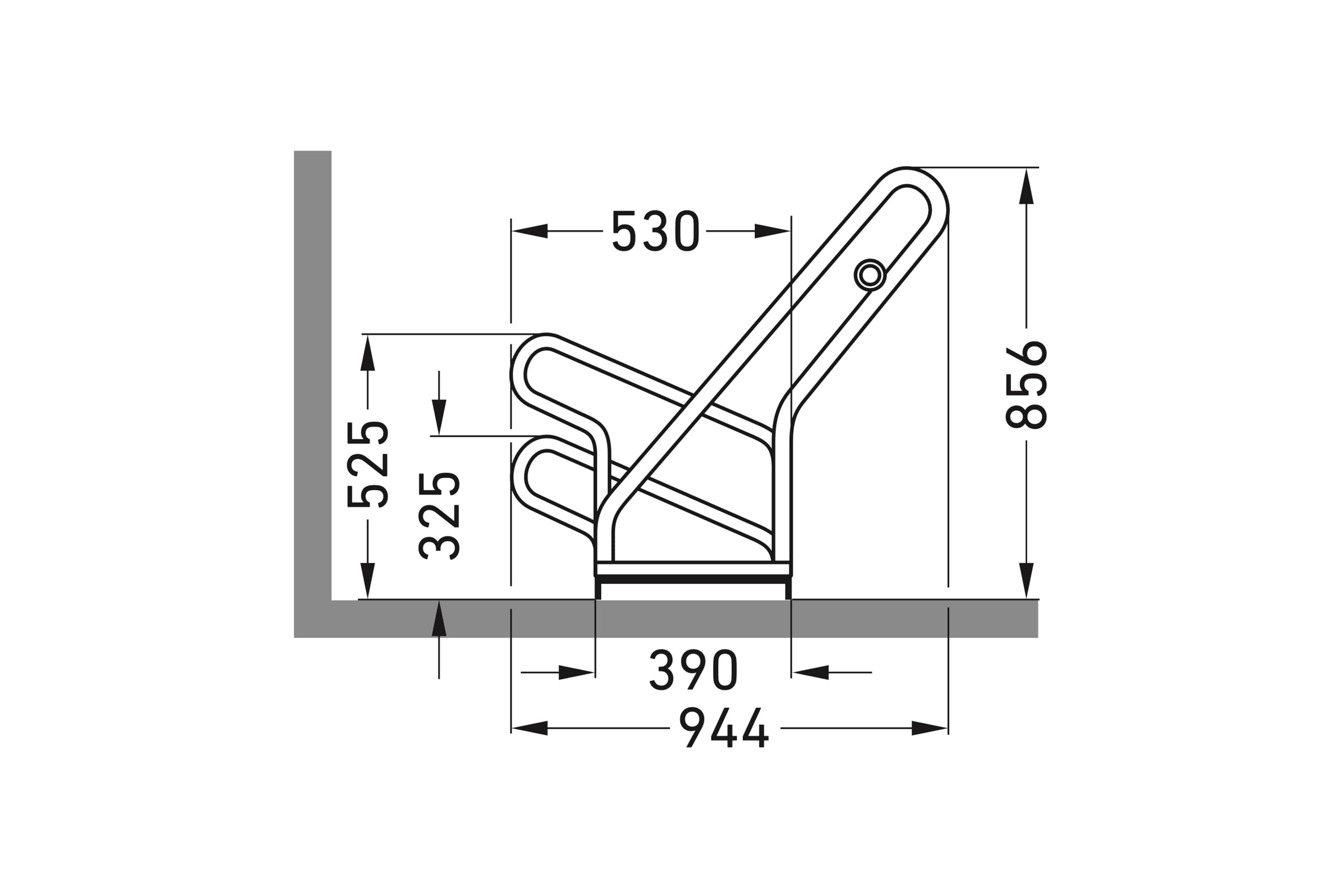 Anlehnparker 2506 XBF | Fahrradständer einseitig | für 6 extra breite Fahrräder | erweiterbar | Abwechselnde Hoch-/Tiefeinstellung | mit Anlehnbügel | Fahrradparker Bodenparker Mehrfachständer