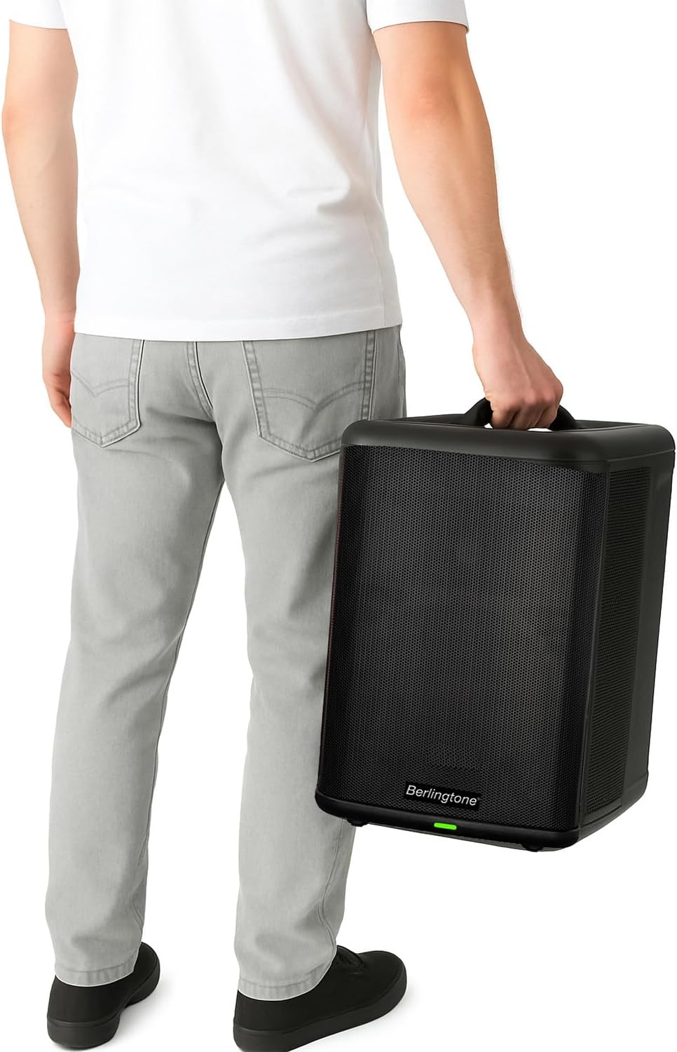 8-Inch 500W Powered PA Speaker System with Bluetooth, Wireless Portable Loud DJ Speaker, TWS, Mic/Guitar Connect, Built-in Rechargeable Battery for Mobile DJ Party Musicians Church Karaoke