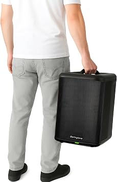 8-Inch 500W Powered PA Speaker System with Bluetooth, Wireless Portable Loud DJ Speaker, TWS, Mic/Guitar Connect, Built-in Rechargeable Battery for Mobile DJ Party Musicians Church Karaoke