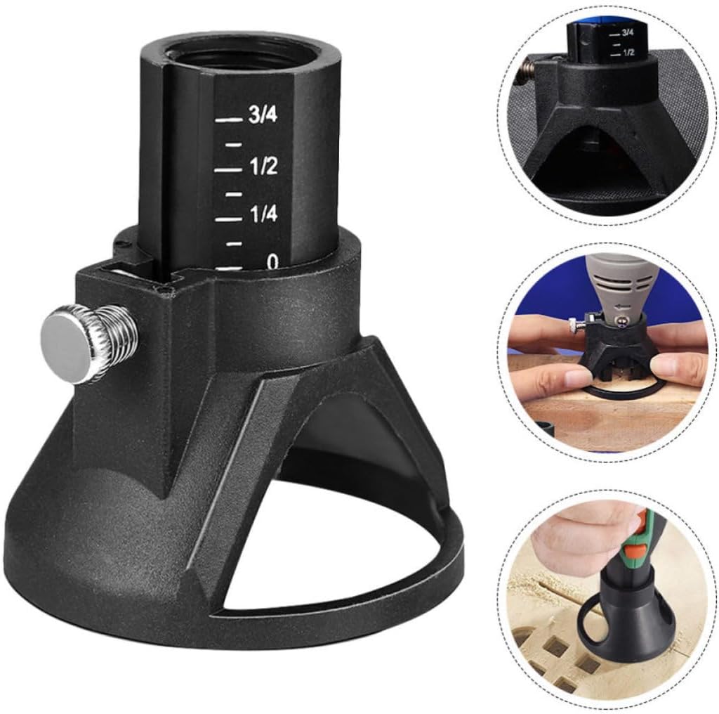 2pcs Electric Drill Locator Positioner for Rotary Tools Black