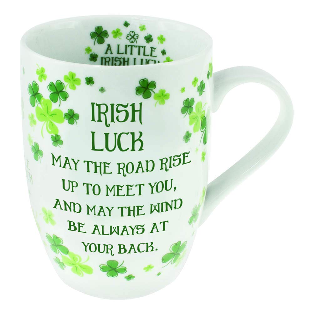Coffee Mug with Four Leaf Clovers