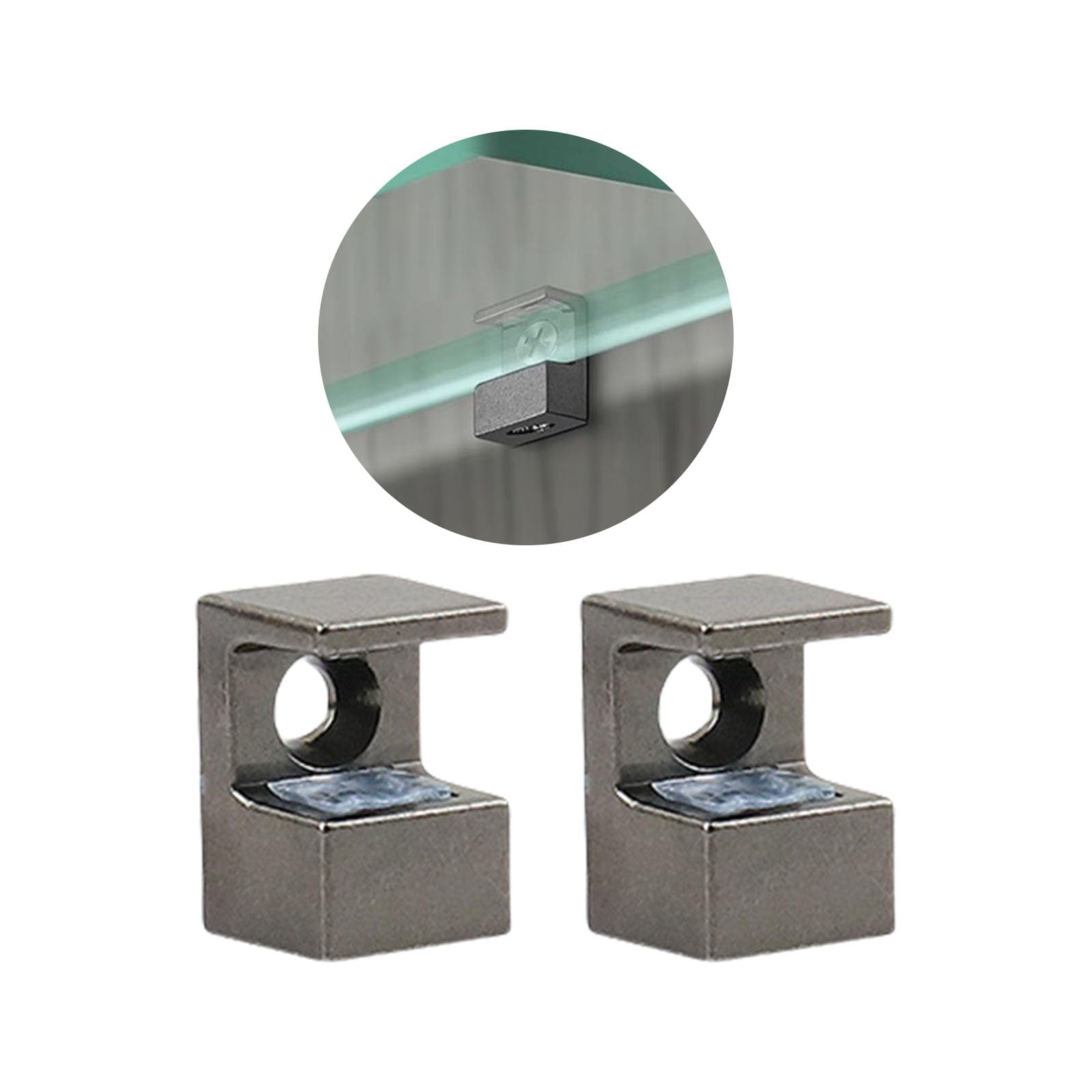 4Pieces Multipurpose Adjustable Glass Clamp Holders For Showcases Cabinets And Panel Craft Of Sturdy Zines Alloy
