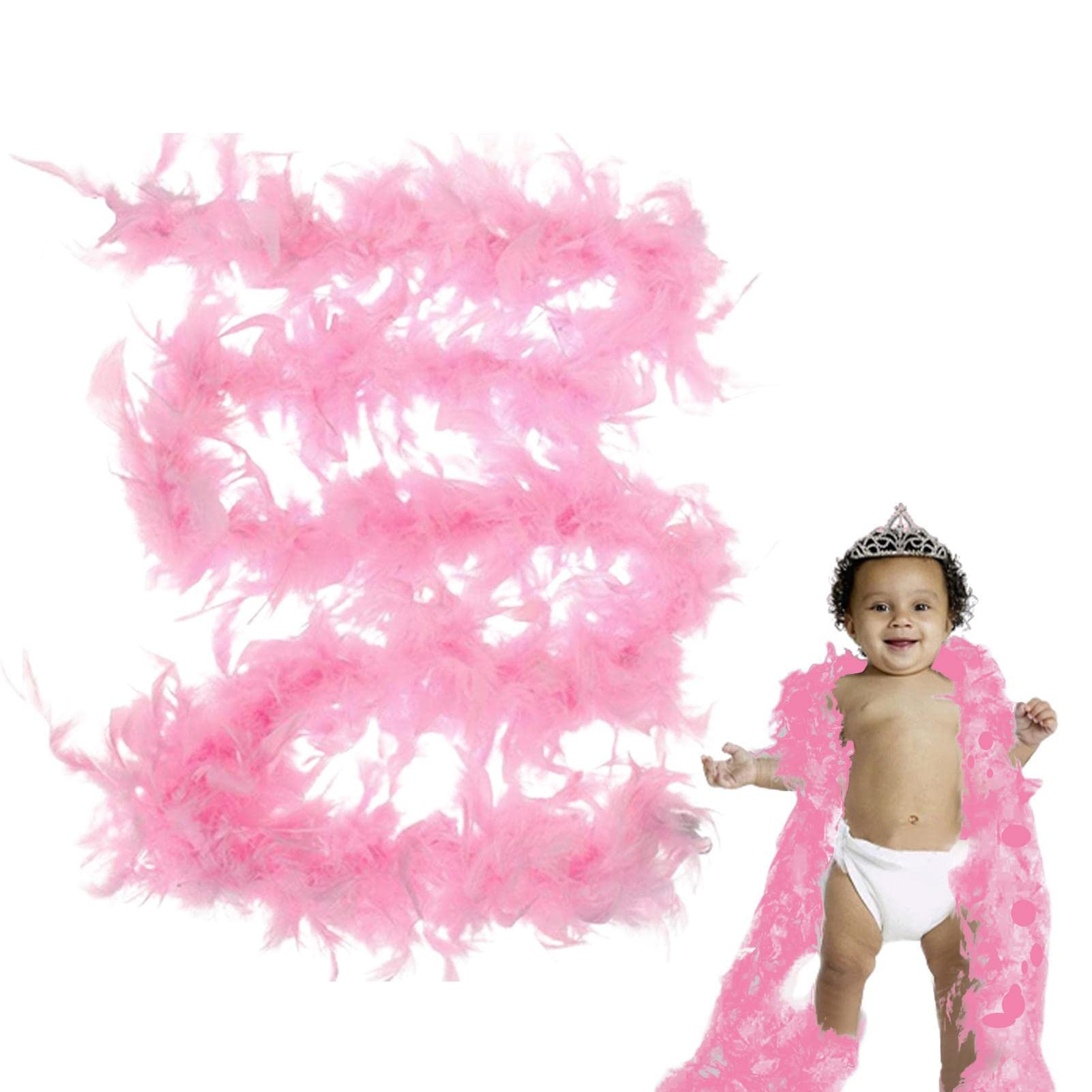 Rianpesn Feather Boa, Fancy Dress Feather Boas 2M/6.6ft, Fancy Dress Feather Boas, 7 Colors Dress Boas, Supplies for Wedding, Halloween, Girls Dress up, Dancing