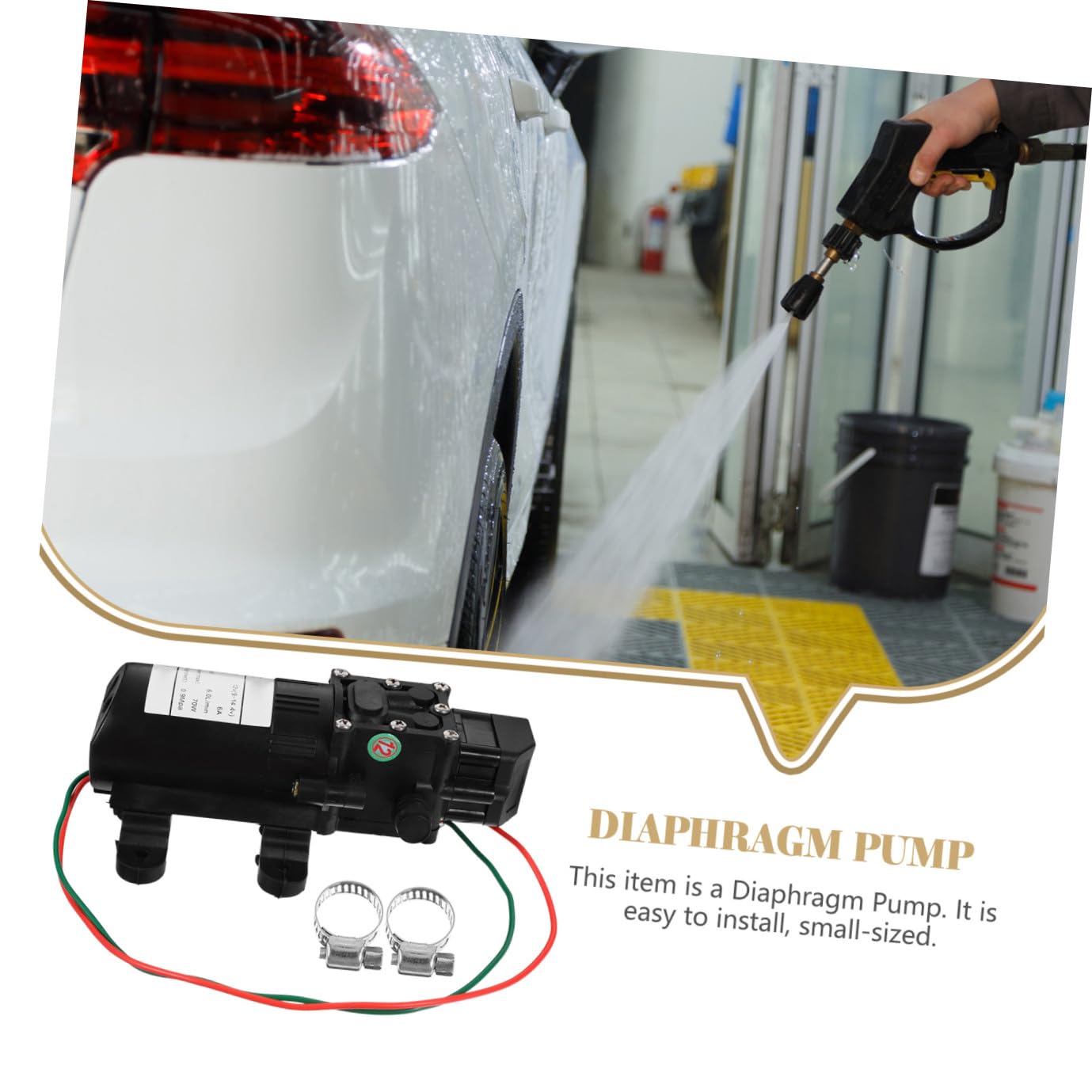 Bomba de Diafragma 12 V 70 W 6 L/Reinicio Automático