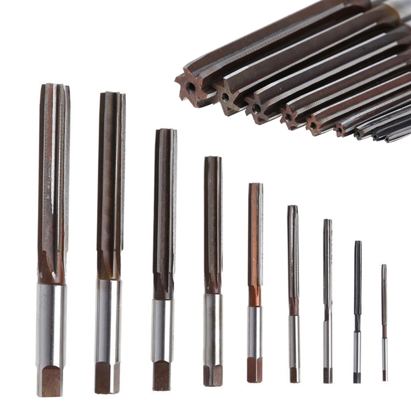 QUNINE 1 Pieza de Herramientas de ingeniería de vástago Recto H8 de precisión de escariador Manual de 3-42 mm (tamaño: 3 mm) (19 mm)