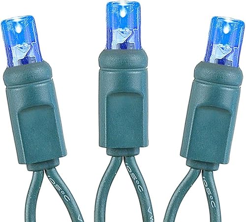 Miniatura 3 de Novelty Lights Juego de 50 luces LED parpadeantes de Navidad, azul, verde y blanco, 25 pies