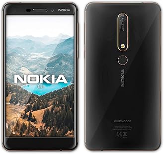 Nokia 6.1, 32 GB, 5.5 inch display, Android One, SIM-Free Smartphone - Black/Copper, Full UK Warranty