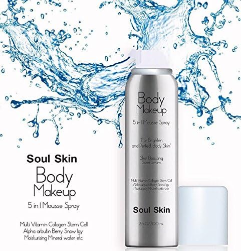 The Skin Beach Body Dewy GLAM Glow Soul skin BODY AURA BOOSTING 5 in 1 Multi Vitamin Body Mousse Spray (3.5 oz)