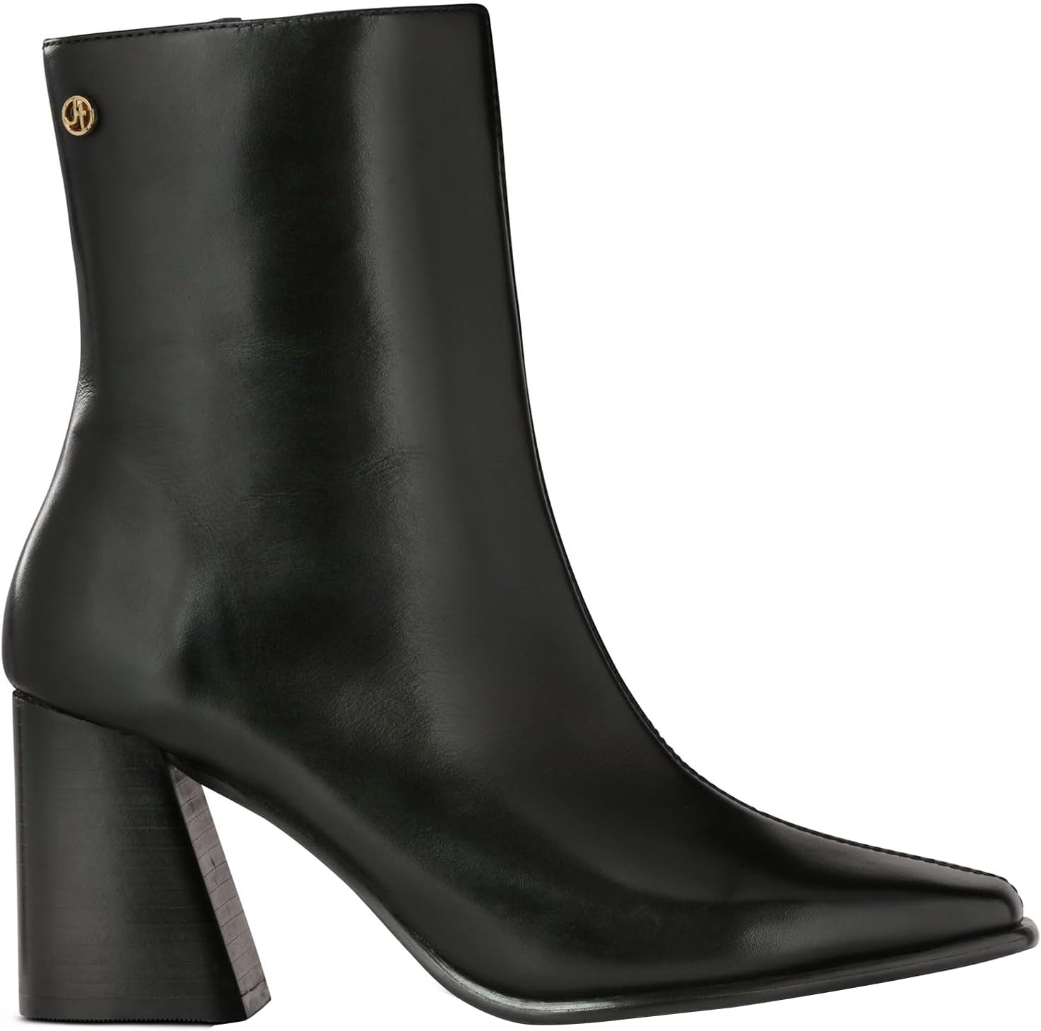 JATAREA Women’s Ankle Boots – Stylish Leather Block Heel Booties, Comfortable Fit with Cushioned Insole, Easy to Wear Fashion Boots for Everyday and Party Look