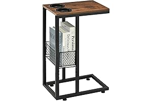 Upgrade Your Home Decor: The C-Shaped End Table with Cup Holder, the...