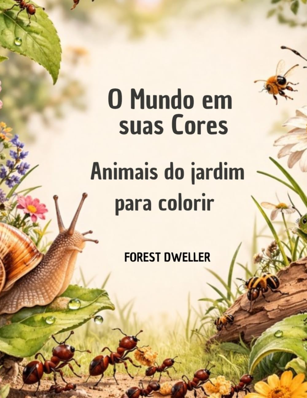 Animais do Jardim: Livro para Colorir (O Mundo em suas Cores)