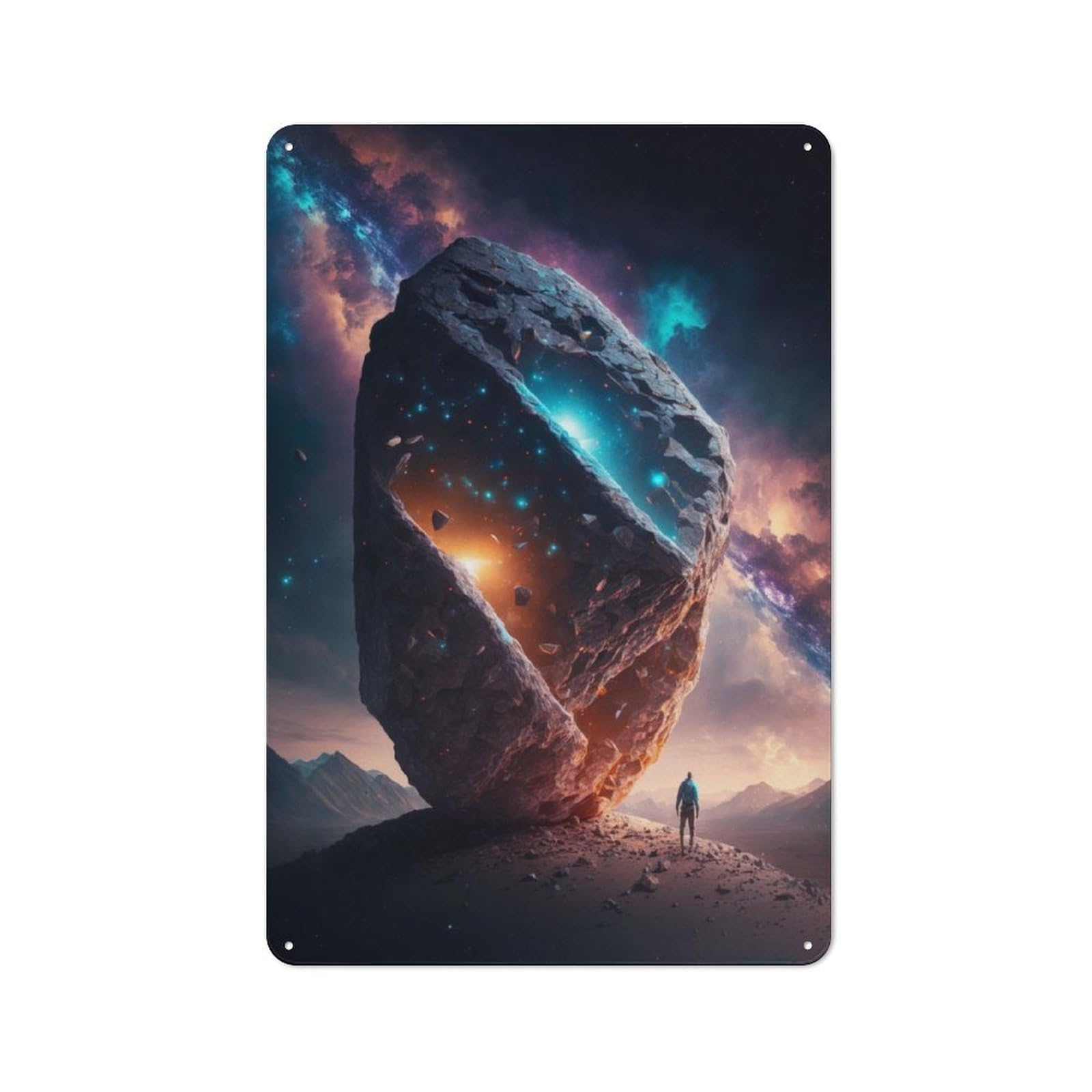 Junmoney A Rock On The Moon Retro Tin Wall Plaque 30X20cm For Man Cave Or Games Room, For Games Room Collectors