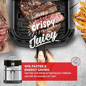 T fal easy fry and grill air fryer stainless steel 44quart42l die cast grill plate digital recipe book  urban country home decor