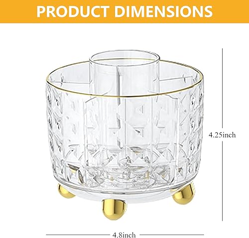 Miniatura 3 de VACONICO Organizador giratorio de 360 para brochas de maquillaje, organizador de maquillaje, organización de maquillaje, almacenamiento de cuidado