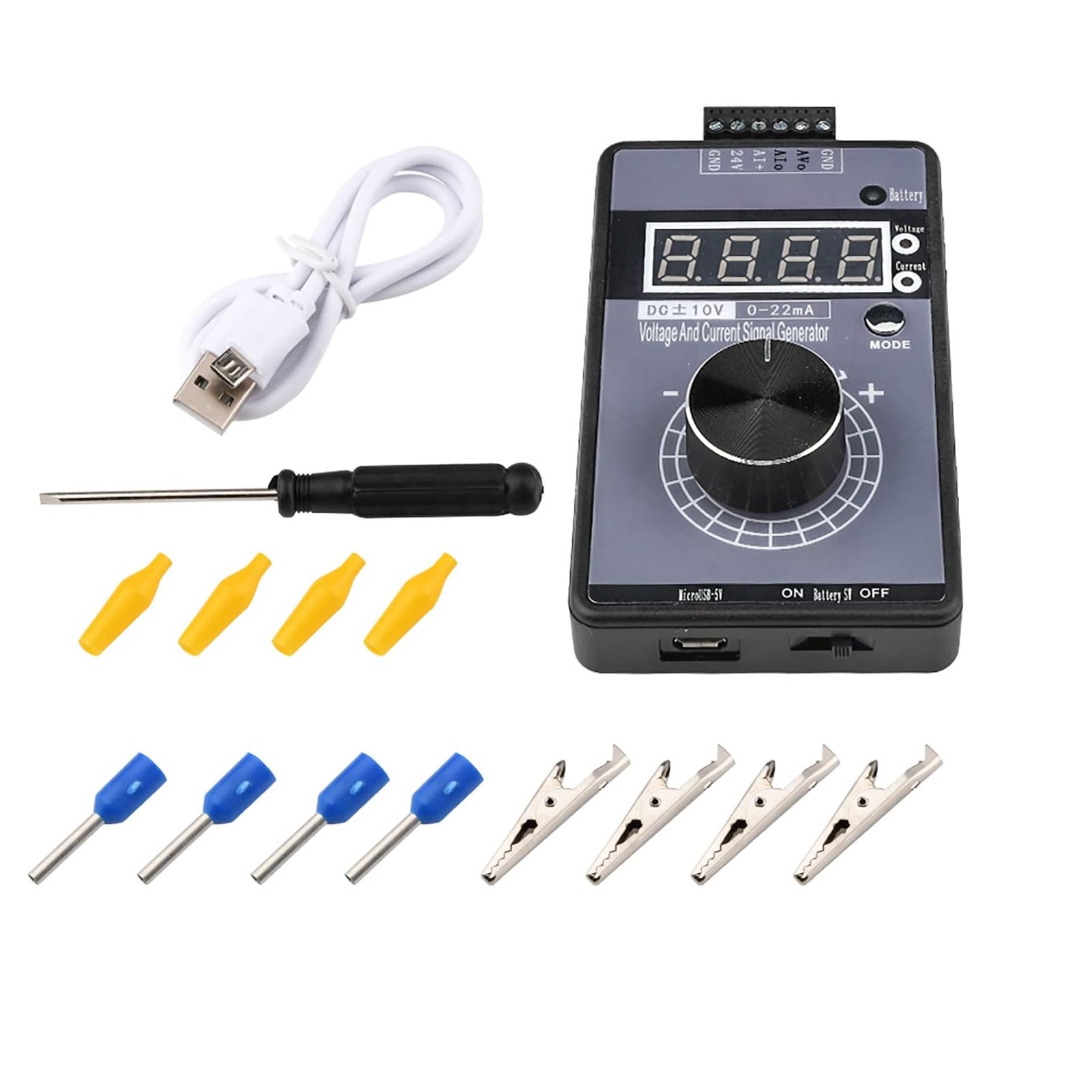 GéNéRateur de Signaux de Courant Et de Tension, GéNéRateur de Signal Portable Dc 0-10 V 0/4-20 Ma, Affichage RéGlable à 4 Chiffres, Utilisé Pour Plc, DéBogage de Panneau, Test D'éQuipement