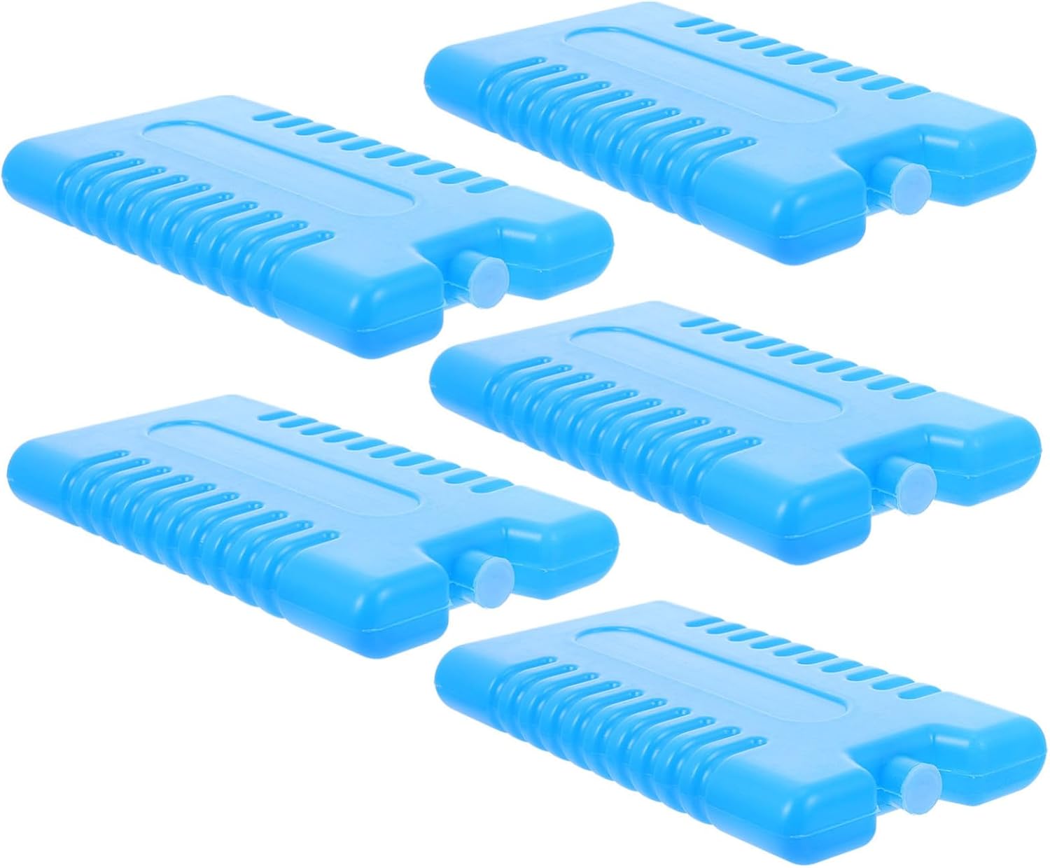 Hemoton 5Pcs 200ml Reusable Ice Box Set Portable Cooler Ice Holders Plastic Fresh Keeping for Camping Picnics and Outdoor Activities