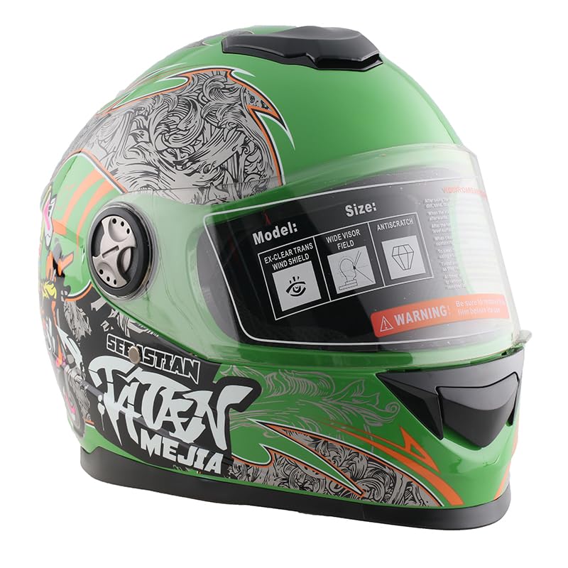 Kinder Integralhelm Mejia – Motorradhelm für Kinder, ABS-Schale, robuster Kinderhelm für Downhill, Quad und Motocross