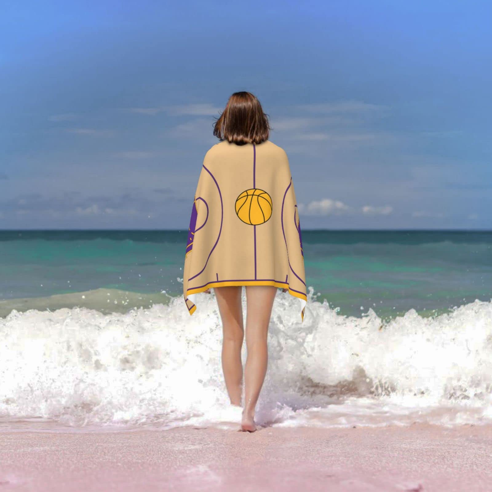 Amazon｜バスケ バスケットボール おもしろ アニメ バスタオル 大判