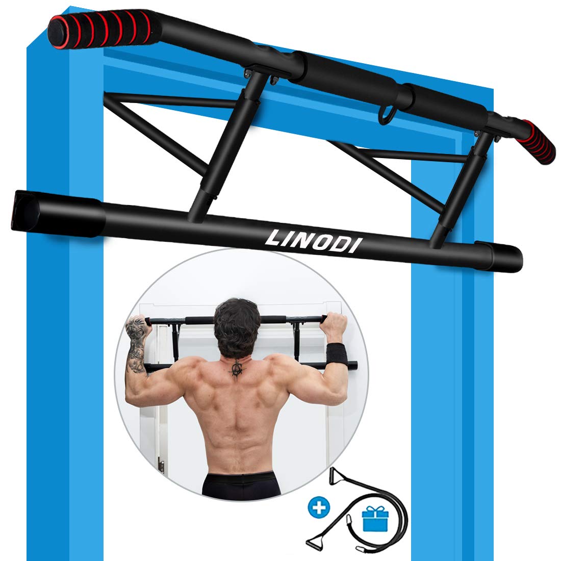 Buy LINODI Pull Up Bar for Doorway, Strength Training PullUp Bars with