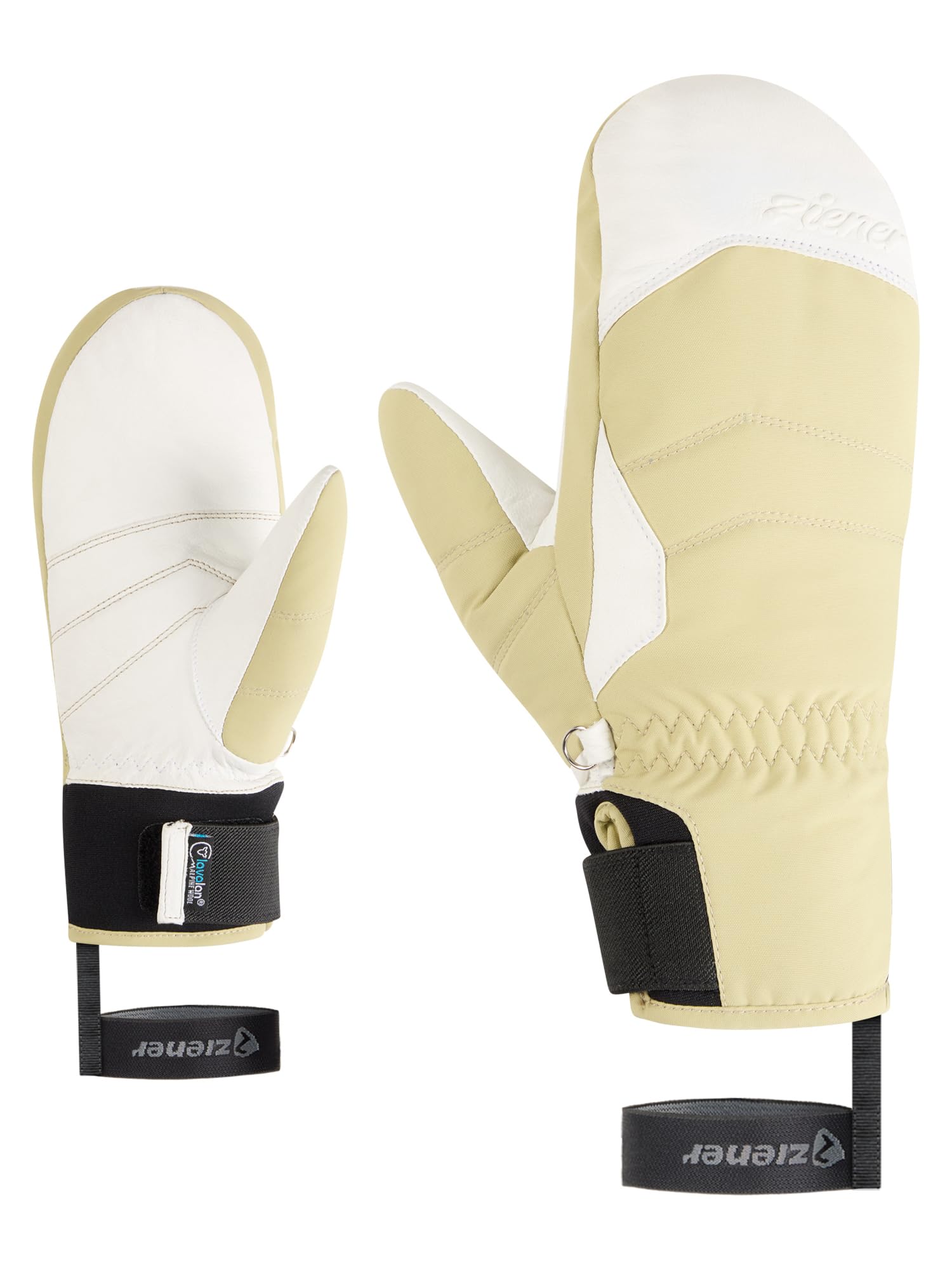 Ziener Womens Kalea-Z Ski Mittens Winter Sports | Extra Warm Lavalan Waterproof Sage Leaf 7.5