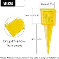 Vista 3 de UOIENRT Paquete de 10 medidores de lluvia, calibre de rociado de 1.5 pulgadas con números impresos para jardín, patio, césped, boca ancha
