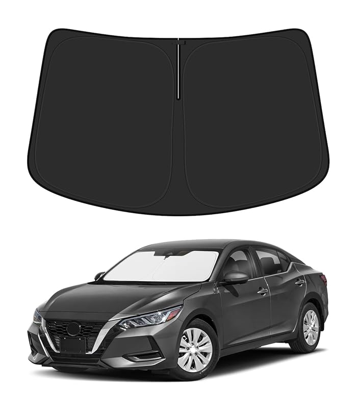Protetor Solar para Para-brisa BIBLOZ para Nissan Sentra 2020–2025, dobrável, em poliéster refletivo