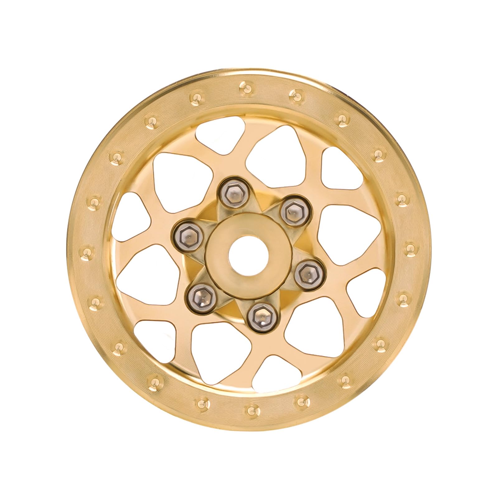 INJORA 1.0 Ruota Beadlock in Ottone - Offset -4.7mm Cerchio per TRX4M Ascent18 SCX24 FCX24 1/24 1/18 RC Crawler