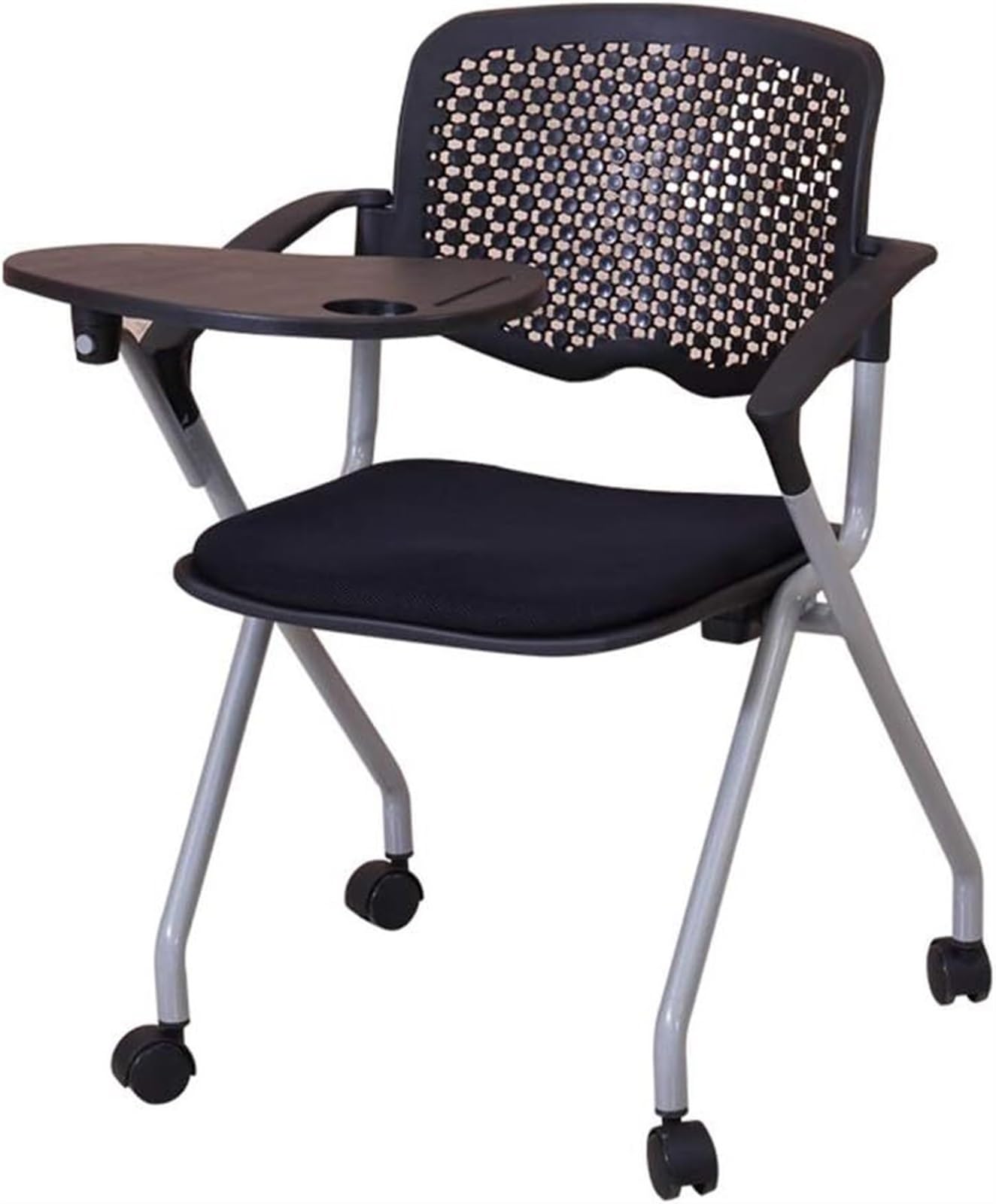 Chaise de bureau pliante avec tablette écriture intégrée pour salle réunion et formation