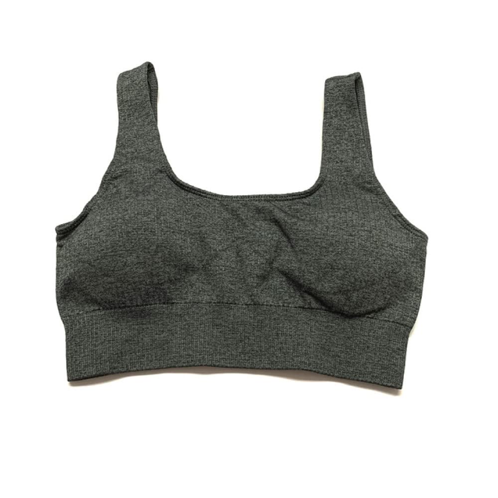 HODAGES , Damen Sport-BH, Damen Sport-BH Gepolsterter Sport-BH Push-Up-Fitness-Yoga-BH, Schwarz, S (Dunkelgrau S)