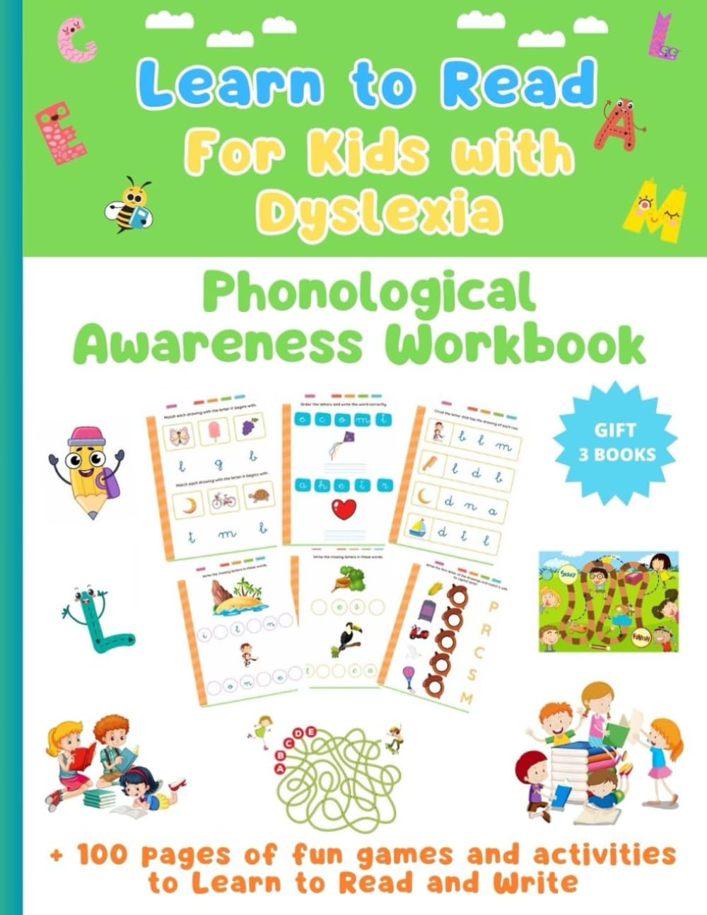 Learn to Read for Kids with Dyslexia. Pre-Reading Skills: Phonological Awareness. Overcoming Dyslexia Workbook for Kids: Workbook for children ... Orton Gillingham Approach. Reading tools.