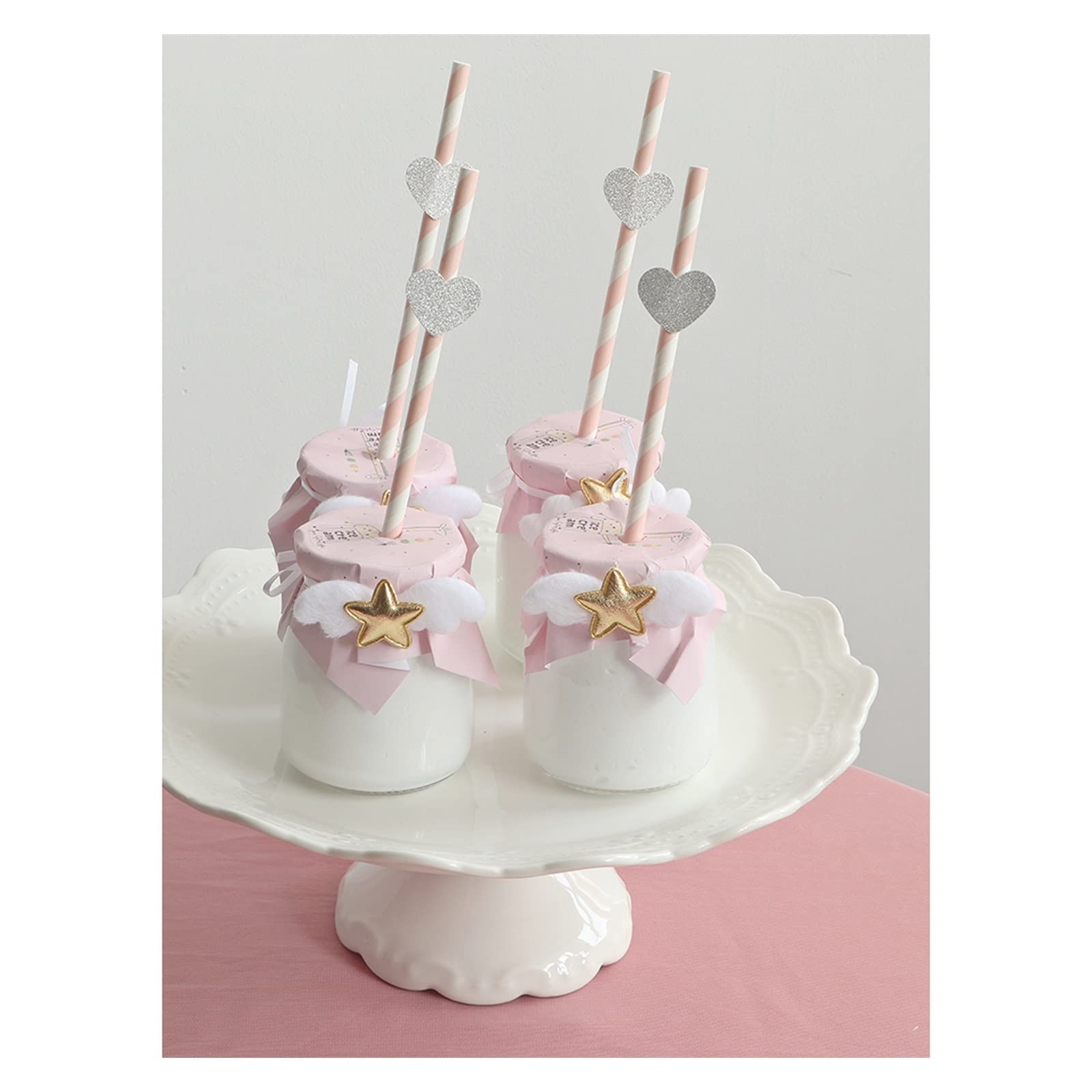SUNESA Présentoir à Gâteau Décoration de Table à Dessert Blanche Accessoires de décoration de Dessert de Mariage Cadre d'affichage de gâteau de fête Plateau en céramique Stand de Gâteaux