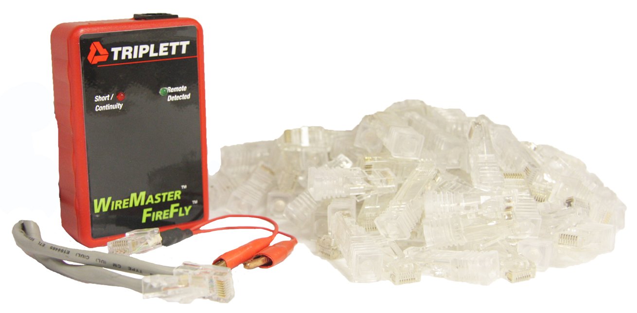 Triplett WireMaster FireFly Rapid LAN Mapping Tool with 100 Remotes -Works with Any Wired RJ45 Installation and CAT5, CAT5e, CAT6, CAT6a, CAT6e, CAT7 (GG45), & CAT7a (GG45) Installations - (3290)