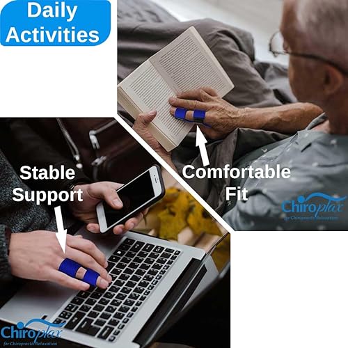 Miniatura 3 de Chiroplax Férulas de dedo gatillo para los dedos, soporte de soporte para esguinces rotos, protector de dedos enderezador, alivio de lesiones y