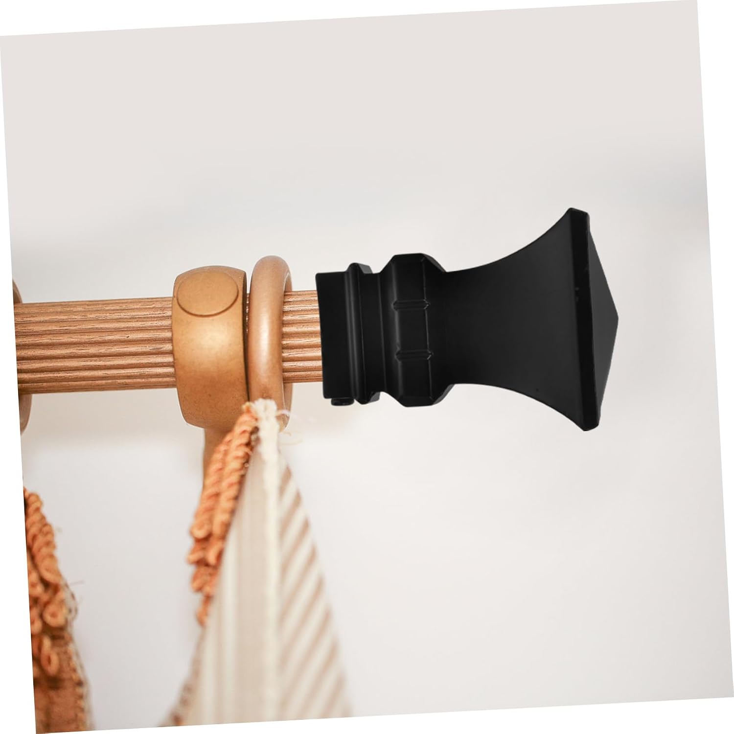 2Pcs Stylish Curtain Rod Finials Decorative End Caps for Drape Rods Chic Home Decor Wear Resistant for Elegant Window Treatments
