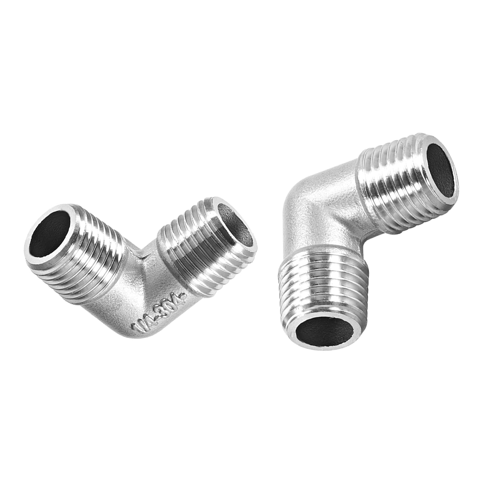 DTGN 1/4BSPT x 1/4BSPT(Male x Male) 90 Degree Pipe Fitting, 2Pack, Good for Water Pipe System