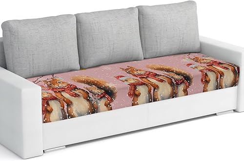 Miniatura 9 de Fundas de cojín elásticas de Navidad para sofá, seccional, individual, en forma de T, protector para muebles con parte inferior elástica, bolas