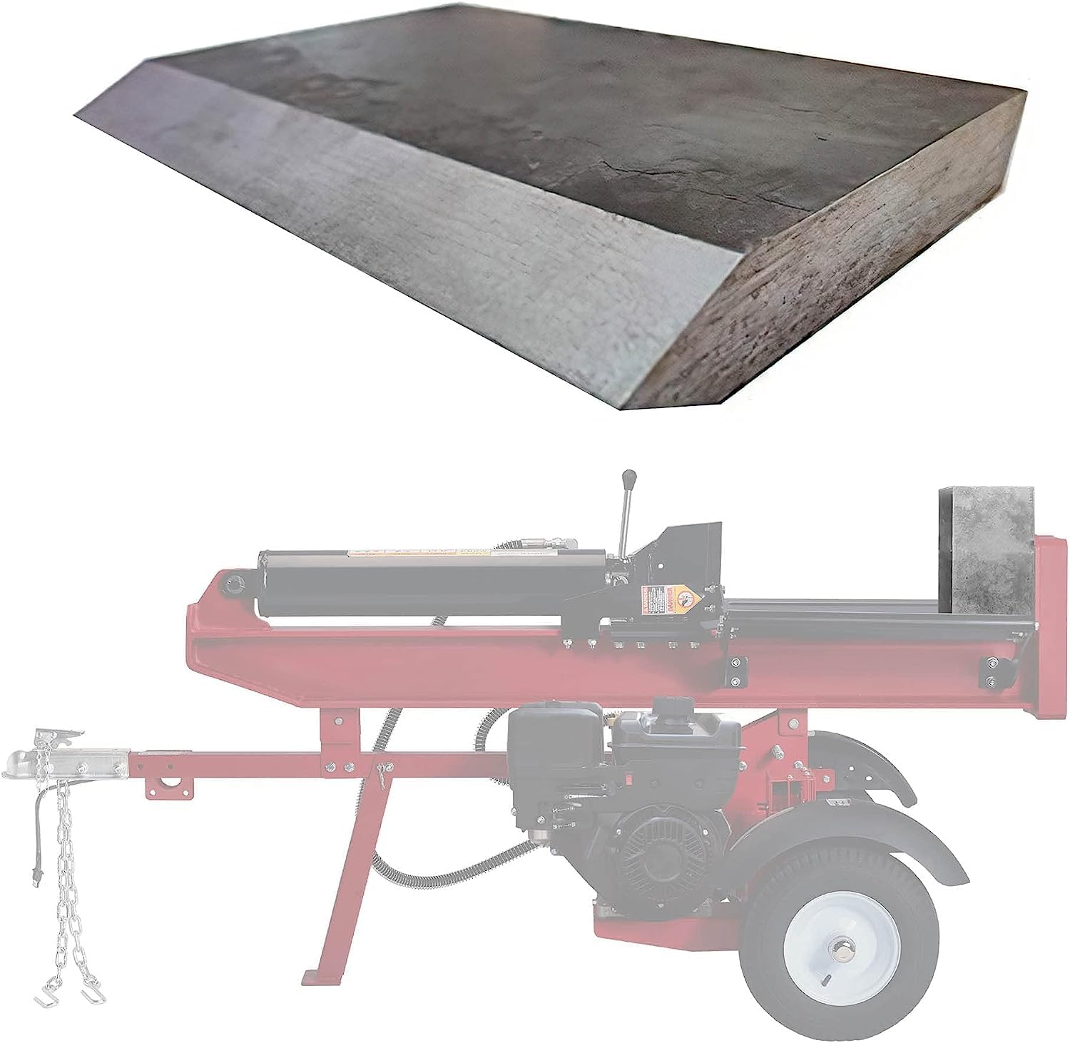 FEBTECH Wedge for Log Splitter - 16 Inch L X 6 Inch W X 1 Inch Thick - Heavy Duty Wood Spliting Wedge for Wood Stove - Fireplace - Fire Pit - Kindling Wood Splitter Wedges