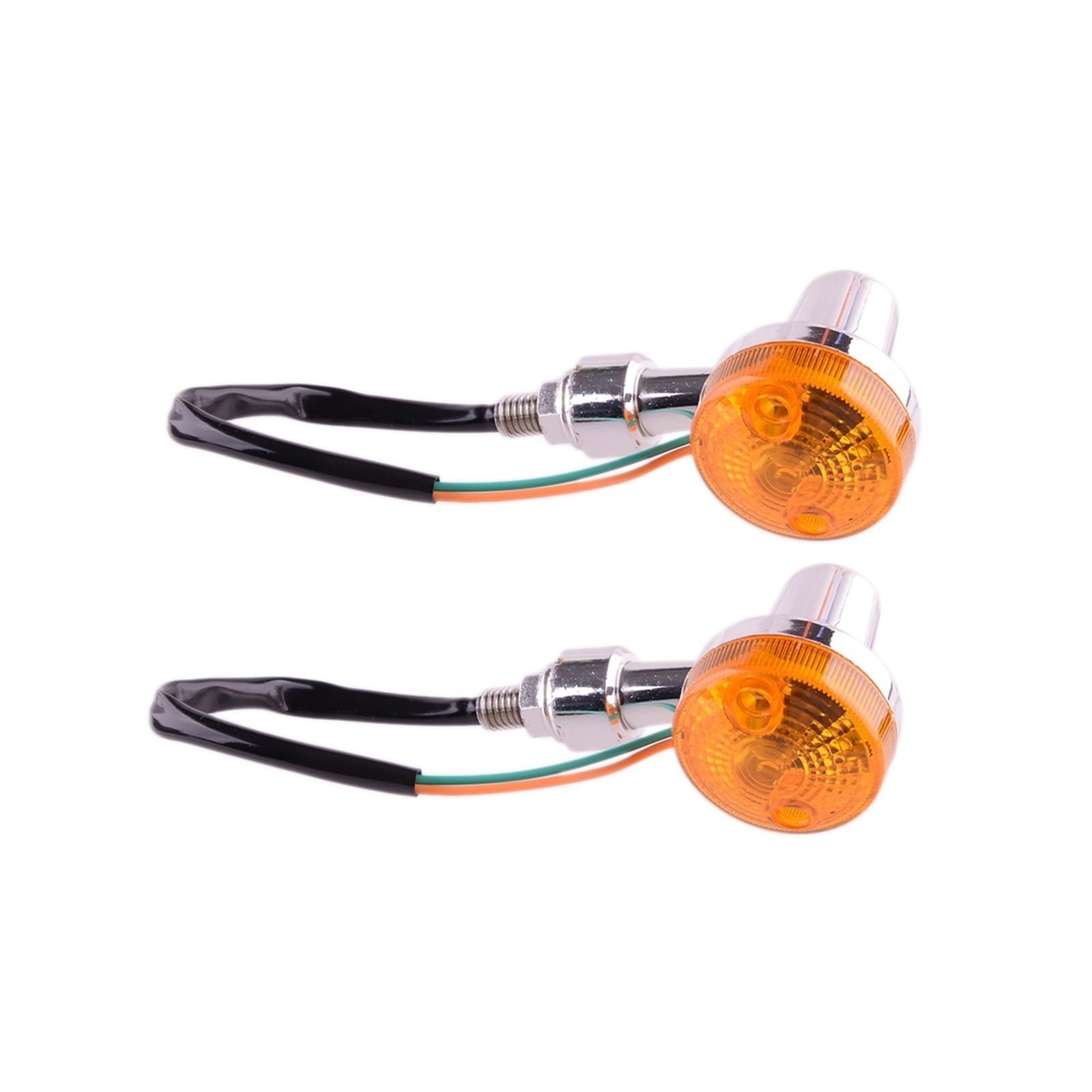 Intermitentes de motocicleta 2 uds 10mm 2 cables para giro Universal de motocicleta para lámpara de luz de señal indicador intermitente ámbar 12V impermeable