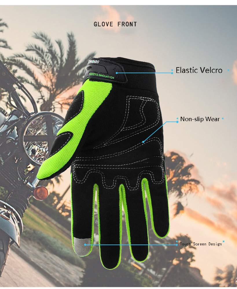Guantes De Ciclismo con Dedo Completo, Pantalla Táctil Ligera Y Transpirable, para Ciclismo Caza Senderismo Escalada Deportes Al Aire Libre, Unisexo,Orange-L