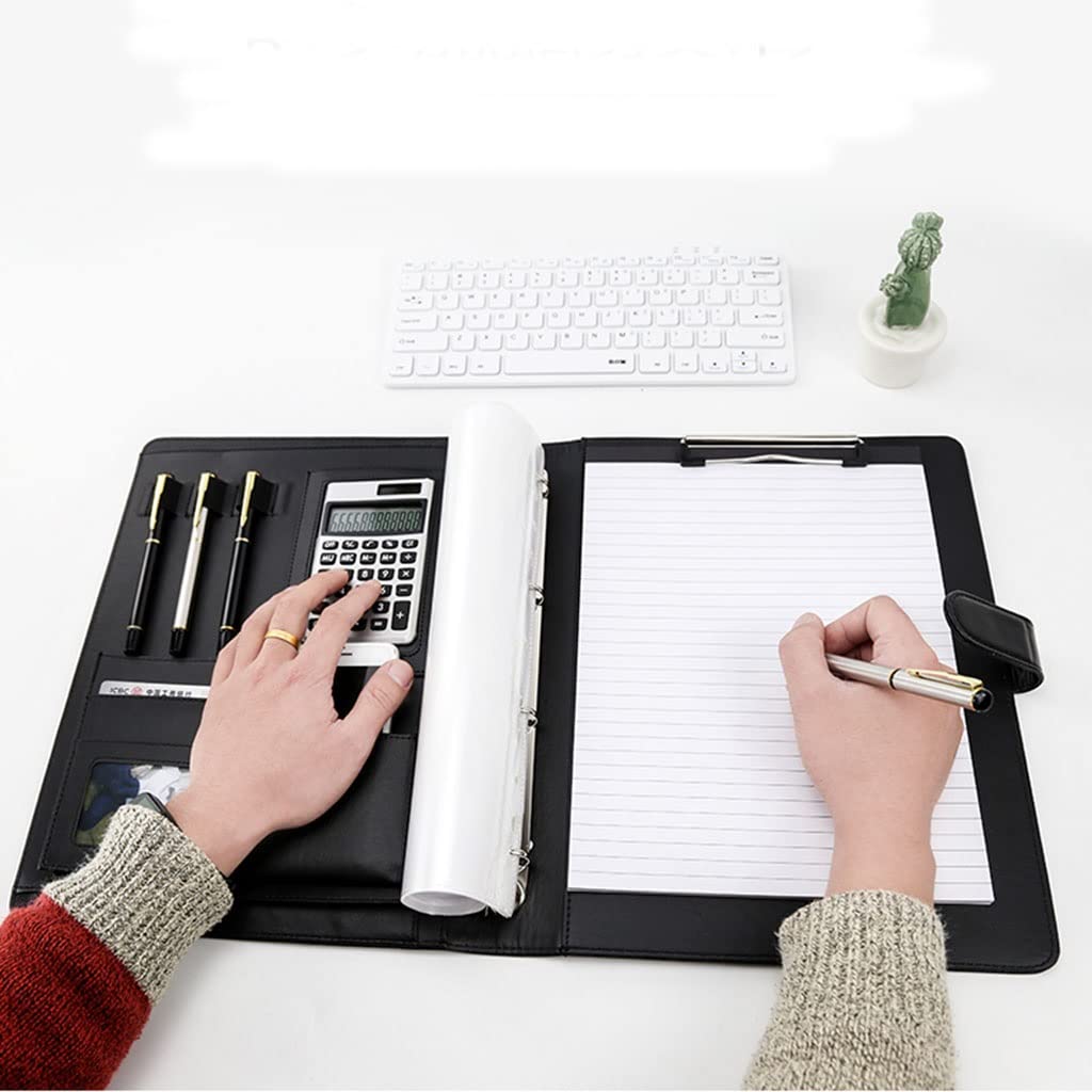 Schreibmappe A4 Klemmbrettmappe Portfolio-Dokumenten-Clipboard für die Arbeit, Schreiben, Konferenzordner, Rechtsblock für die Schule, Universität, Büro, Klasse