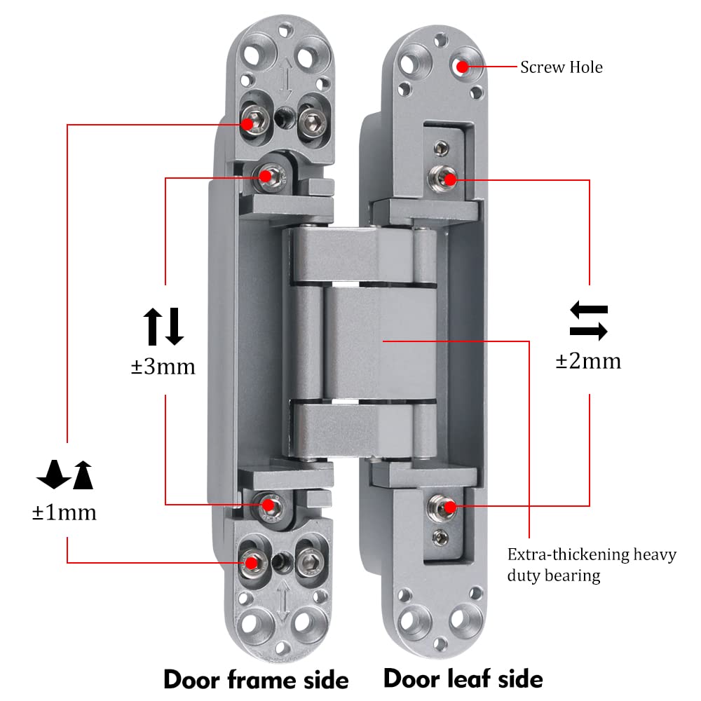 Buy ituiilbd Hidden Door Hinges Invisible Hinges 180 Degree Concealed Hinges Heavy Duty Swing