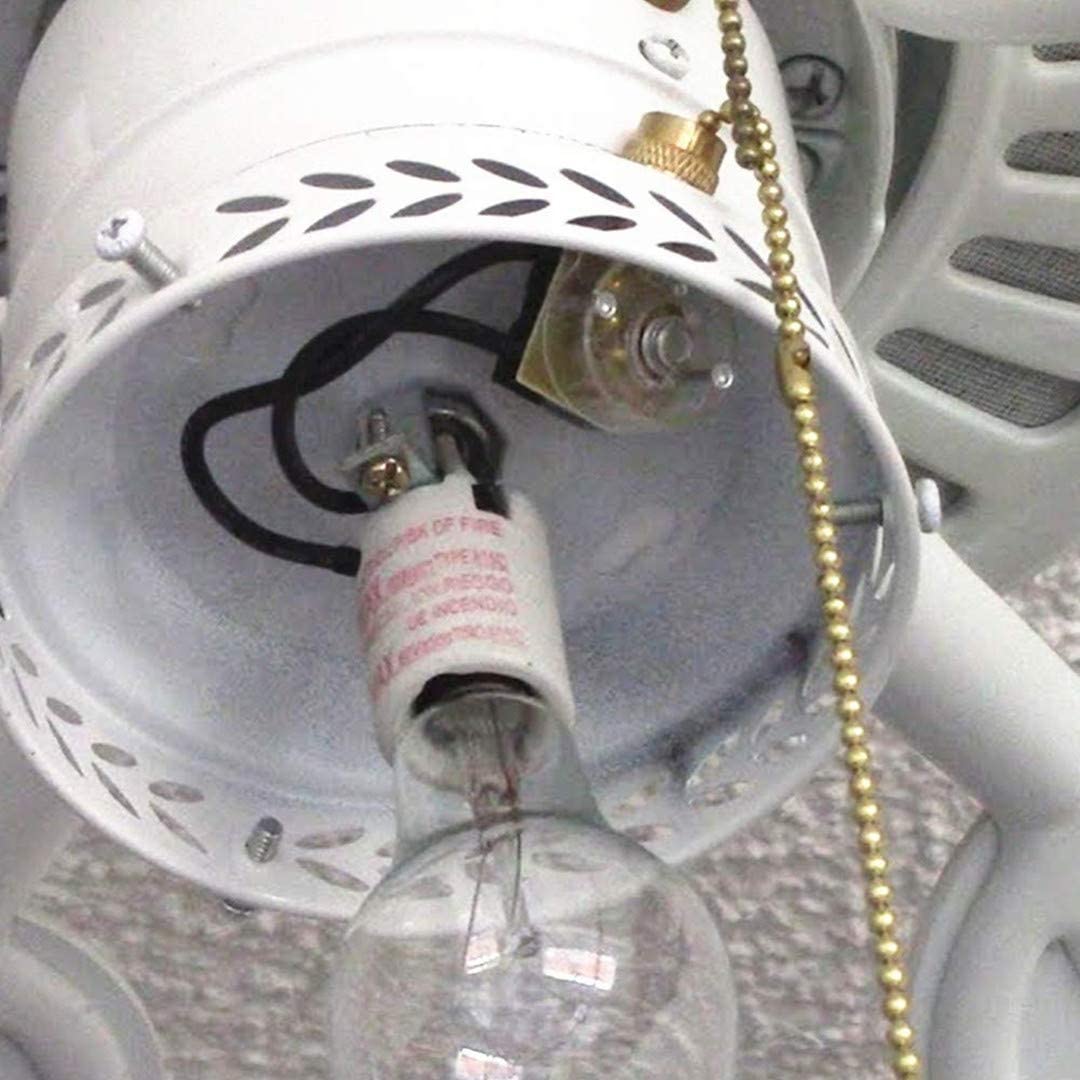 Zing Ear ZE-109 Interruptor de lámpara de cadena de encendido y apagado para luces de ventilador de techo, color bronce, paquete de 2 4