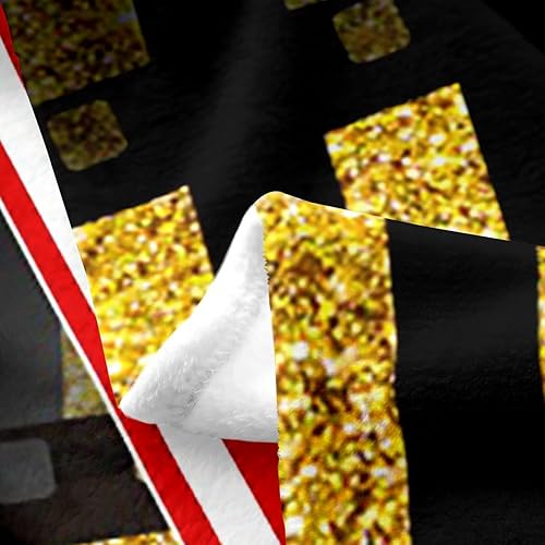 Vista 11 de Manta de cama de arte abstracto Grunge para niños, color verde azulado y naranja, manta de forro polar desordenada con pintura de óxido, manta Multi