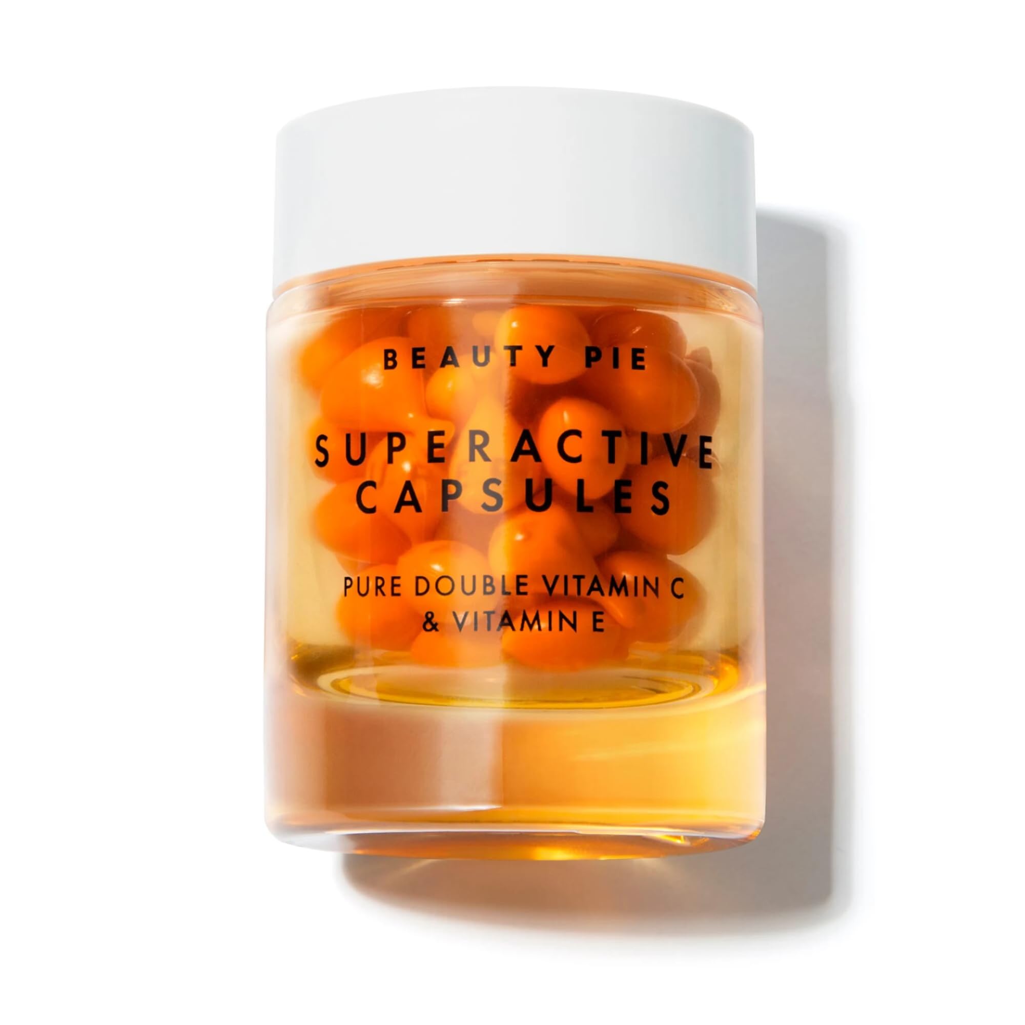 Beauty Pie Capsules superactives Pure Double vitamine C et vitamine E Sérum – Capsules antioxydantes éclaircissantes, raffermissantes « One-Shot » (60 pièces)