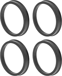 4-Pack 66.6mm To 56.6mm Black Plastic Hub Centric Rings – Fit Daewoo Fiat MG Rover Opel/Vauxhall